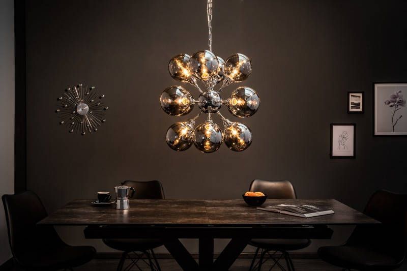 Invicta Interior Extravagante hanglamp GALAXY 72cm zilveren hanglamp Modern Design 39101