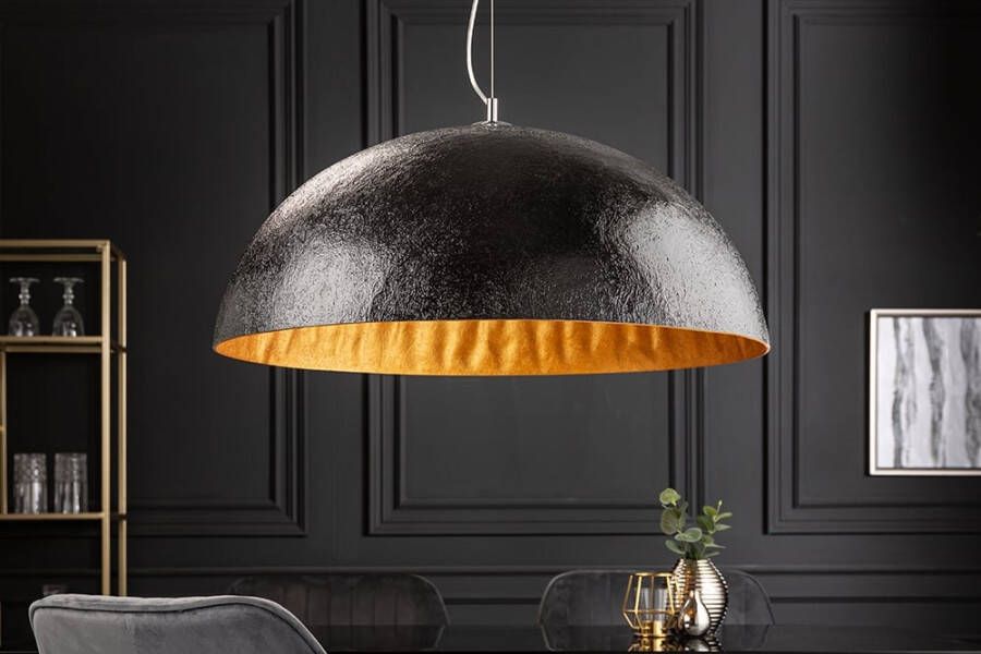 Invicta Interior Elegante design hanglamp GLOW 70cm zwart goud hanglamp 10719