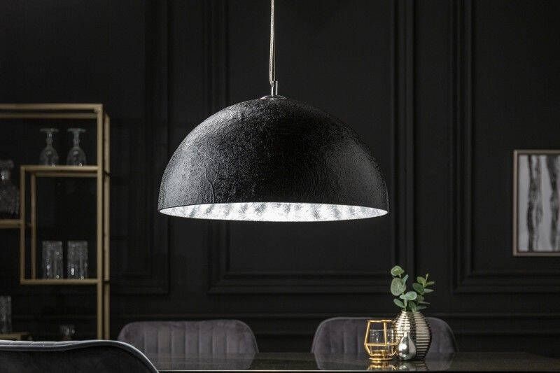 Invicta Interior Elegante design hanglamp GLOW 50cm zwart zilveren hanglamp 38294