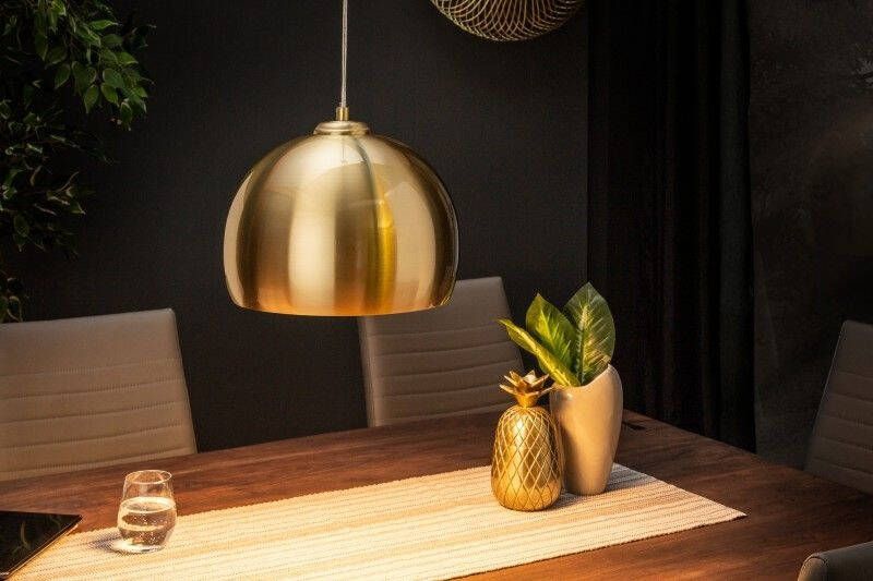 Invicta Interior Moderne hanglamp GOLDEN BALL 30cm gouden hanglamp in hoogte verstelbaar 39439