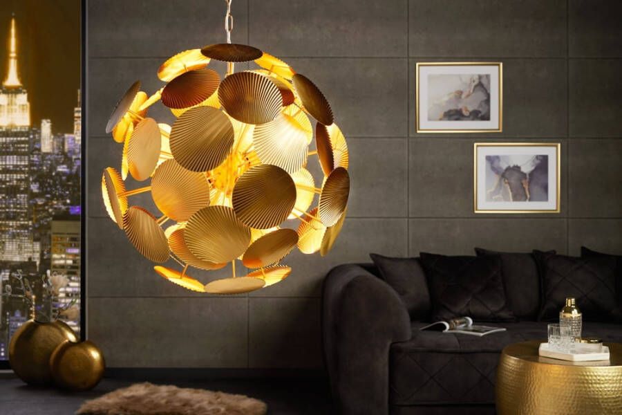 Invicta Interior Modern design hanglamp INFINITY HOME 65cm gouden hanglamp 42809