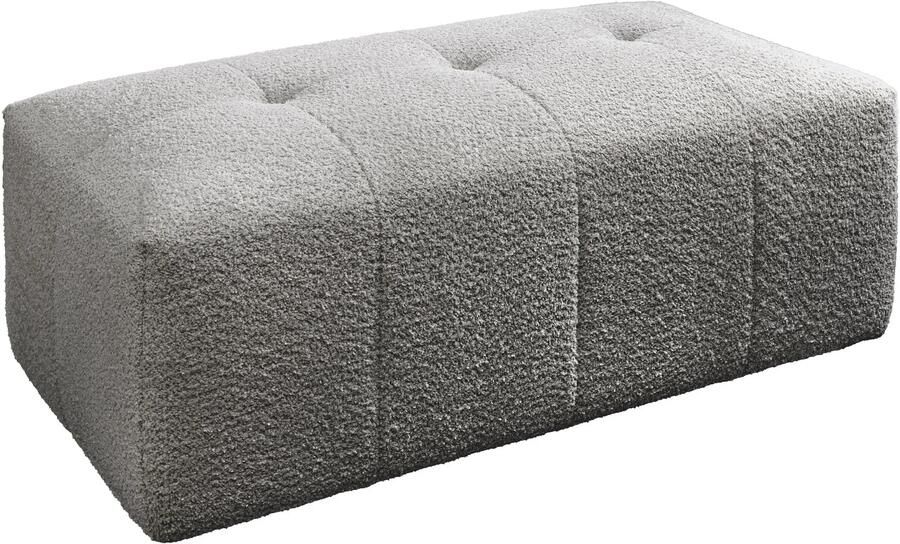 Invicta Interior Bank ROYAL 120cm veerkern bouclé grijs 44543