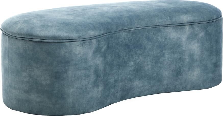 Invicta Interior Bankje ELEMENTAL 120cm bekleed met opbergvak fluweel petrol