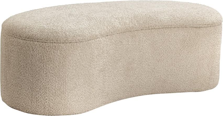 Invicta Interior Bankje ELEMENTAL 120cm gestoffeerd met opbergruimte bouclé champagne beige