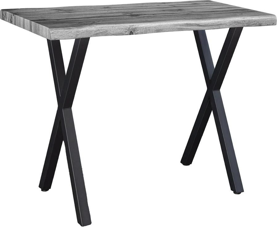Invicta Interior Bartafel WILD 120 cm tafelblad 40 mm X-poten wilde eikenlook grijs 47635
