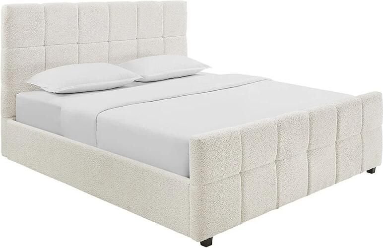 Invicta Interior Bed PRESTIGE 180x200cm crèmekleurig bouclé met opbergruimte 45922