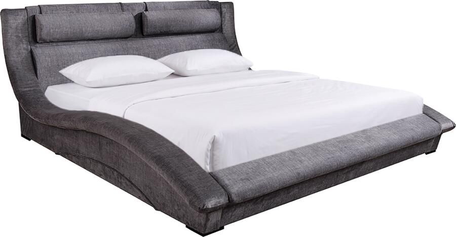 Invicta Interior Bed SWING 160x200cm vogue velvet grijs 44571