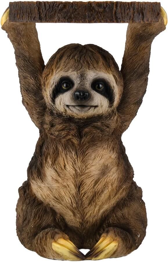 Invicta Interior Bijzettafel SLOTH 50cm handgemaakte luiaard sculptuur grijsbruin 48010