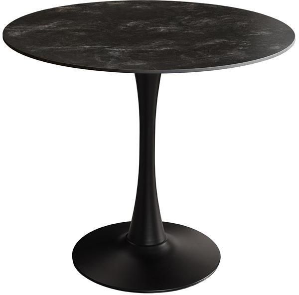 Invicta Interior Bistro tafel LYON 80cm rond keramiek grijs