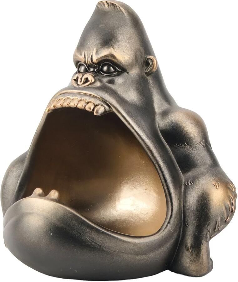 Invicta Interior Decoratieschaal KING APE 35 cm met opbergvak bronskleurig 48018
