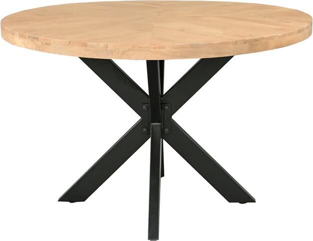 Invicta Interior Eettafel INFINITY HOME 120cm rond met sterframe mangohout crèmewit natuur 48940