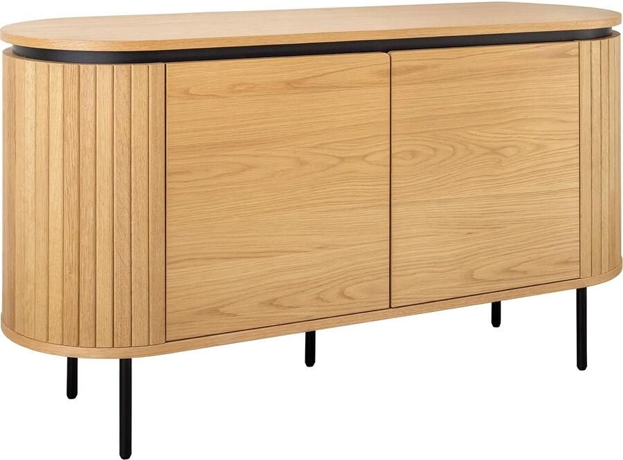 Invicta Interior Dressoir ATELIER 120 cm natuurlijke eikenhoutlook met zwarte poten 47452
