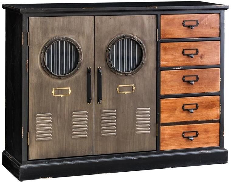 Invicta Interior Dressoir NAUTILUS 105cm grenenhout vintage bruin