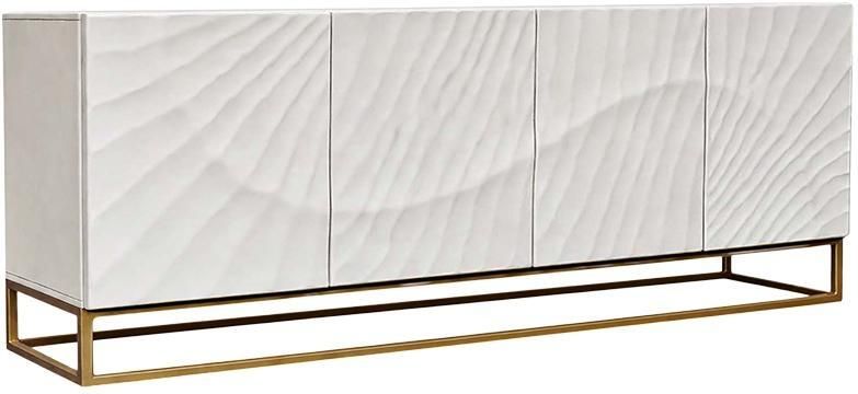 Invicta Interior Dressoir SCORPION 180cm 3D mangohout wit goud