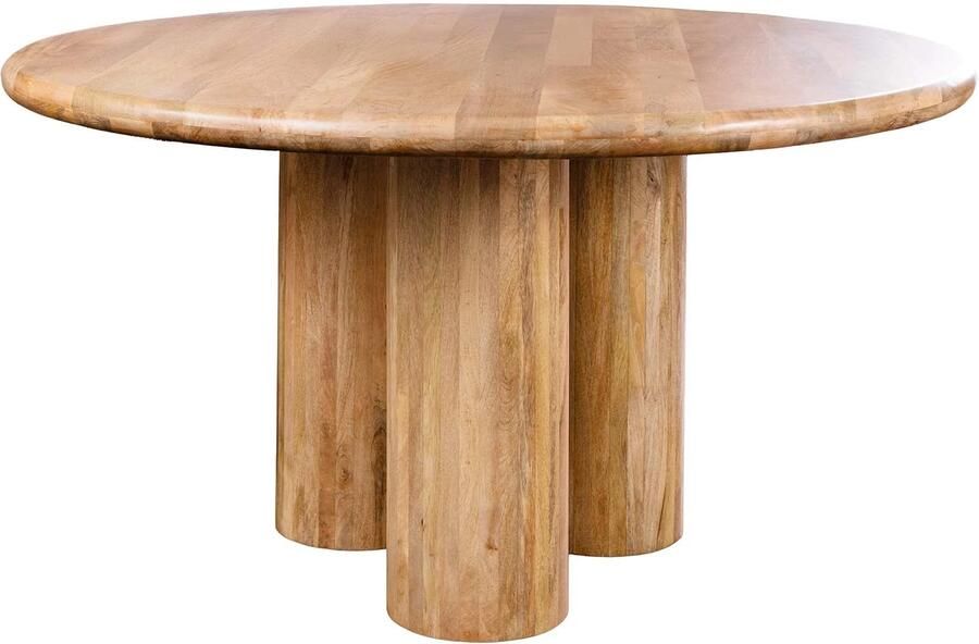 Invicta Interior Eettafel ART DECO Ø 140cm rond massief natuurlijk mangohout 47605