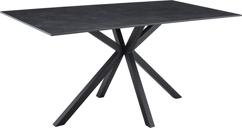 Invicta Interior Eettafel GALAXIE 160cm met sterre frame keramiek grijs