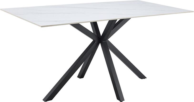 Invicta Interior Eettafel GALAXIE 160cm met sterrenframe keramiek wit