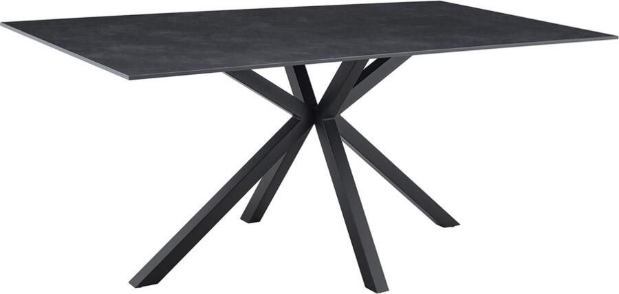 Invicta Interior Eettafel GALAXIE 180cm met sterrenframe keramiek grijs