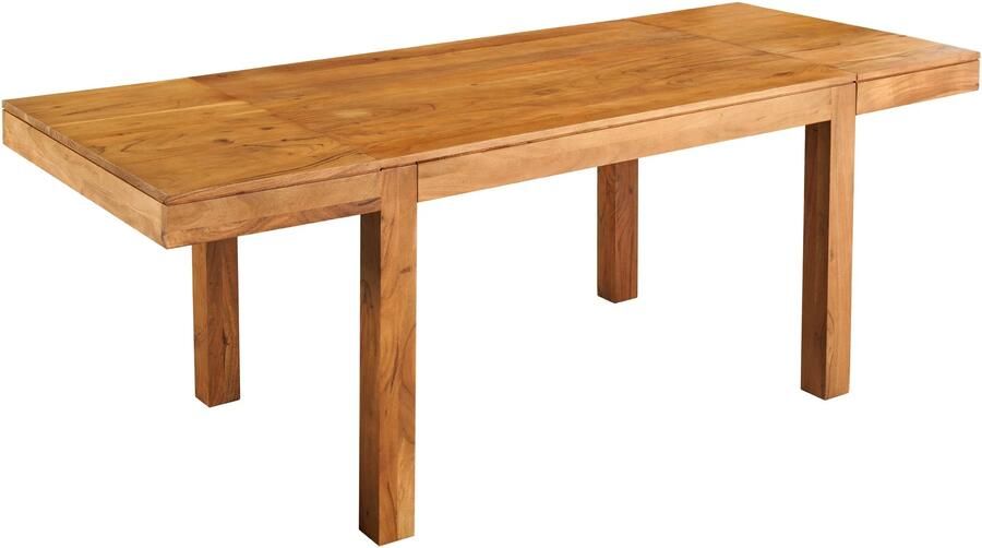 Invicta Interior Eettafel PURE 120-200 cm uitschuifbaar acaciahout 95 mm natuurlijke honingkleurige afwerking 47097