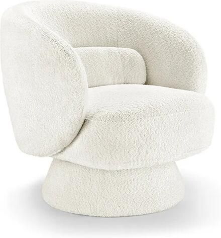 Invicta Interior Fauteuil BOSSA NOVA 360° draaibaar bouclé wit 43526