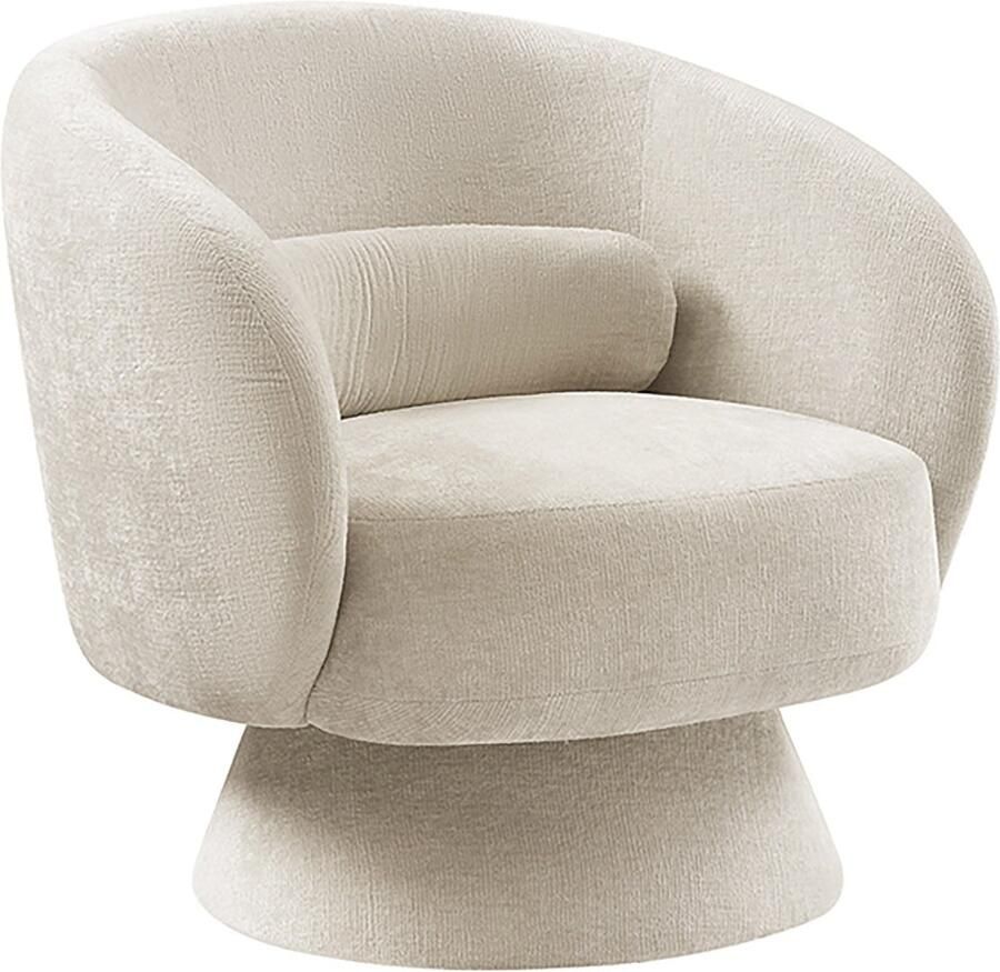 Invicta Interior Fauteuil BOSSA NOVA 360° draaibaar chenille beige 47463