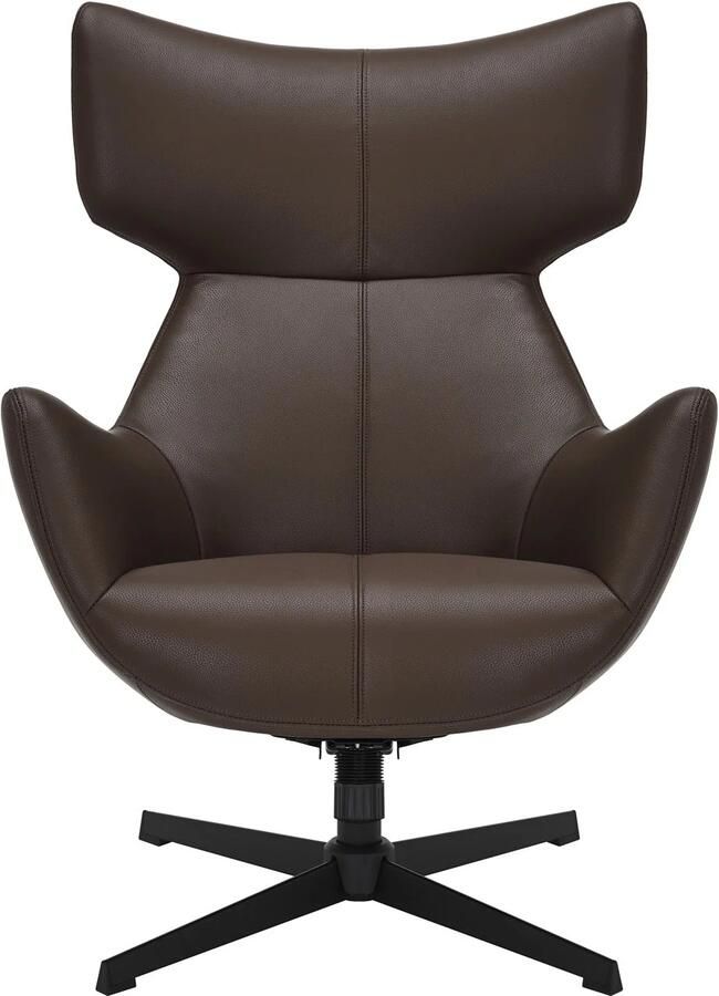 Invicta Interior Fauteuil VOGUE 360° draaibaar kunstleer bruin met zwart metalen frame 47720
