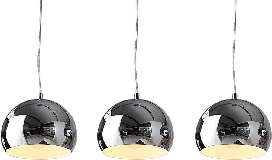 Invicta Interior Moderne drievoudige hanglamp CHROMAGON chromen bollamp 17760