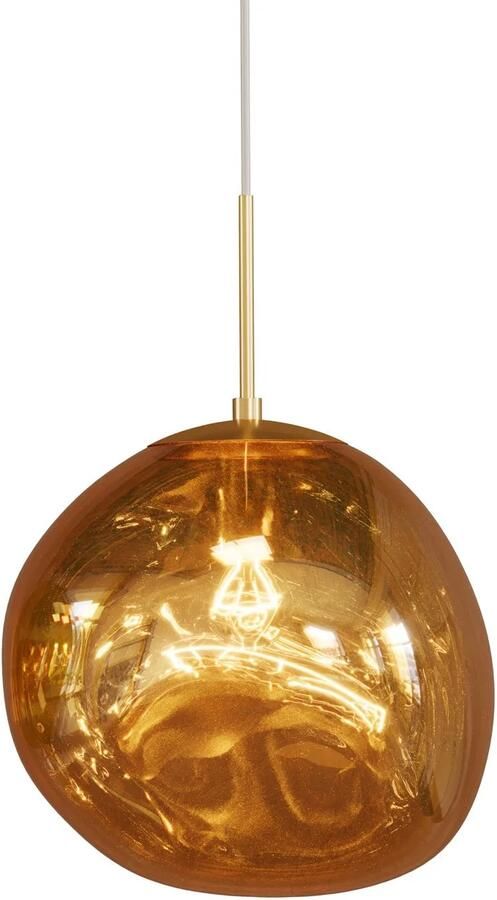 Invicta Interior Ronde hanglamp LIQUID DIAMOND 35cm goud glas stalen bollamp 46017