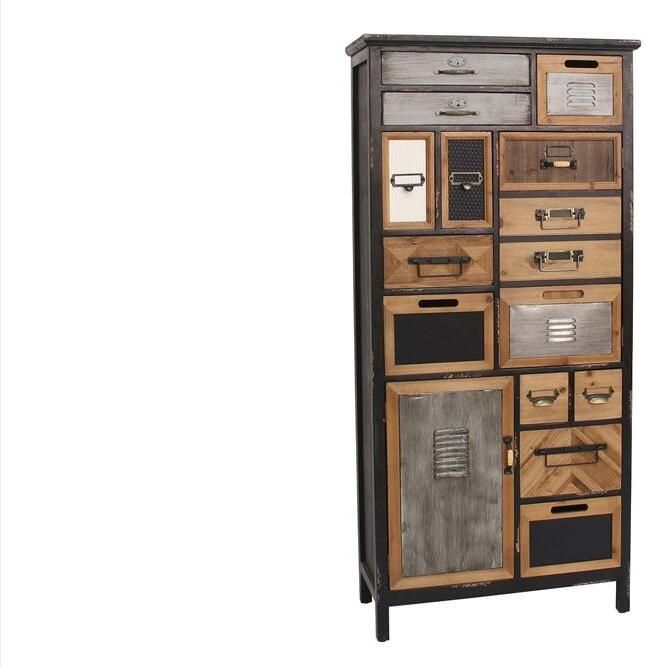 Invicta Interior Highboard SECRETS 150cm grenenhout vintage bruin naturel