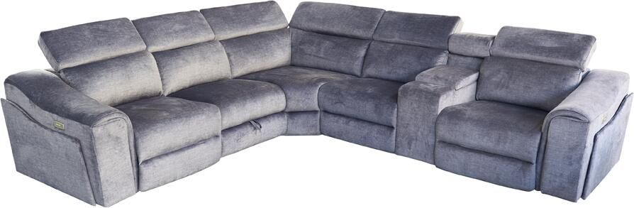 Invicta Interior Hoekbank PRIME multifunctioneel elektrisch verstelbaar met opbergruimte vogue velvet grijs 48682