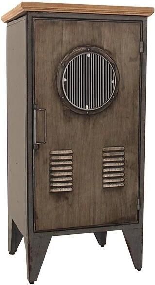 Invicta Interior Kast NAUTILUS 80cm dennenhout metaal vintage bruin