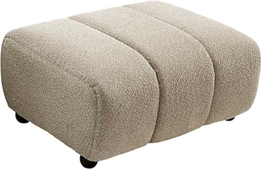 Invicta Interior Kruk ADLON 100cm bouclé champagne greige 44176