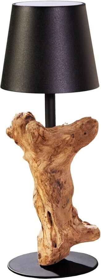 Invicta Interior LampenkLED-batterijtafellamp HYPNOTIC TO GO 30cm zwart naturel rechargeable w touch dimmer cable-free 44098