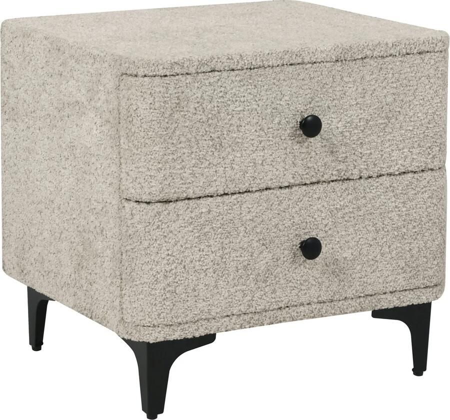 Invicta Interior Nachtkastje ART DECO 45cm bouclé greige 45333