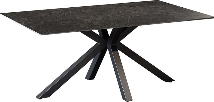 Invicta Interior Salontafel GALAXIE 100cm met sterrenstelsel frame keramiek grijs