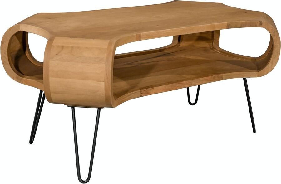 Invicta Interior Salontafel ORGANIC LIVING 100cm met hairpin poten mangohout naturel 48647