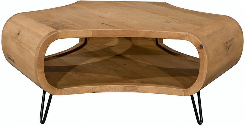 Invicta Interior Salontafel ORGANIC LIVING 90cm met hairpin poten mangohout naturel 48645