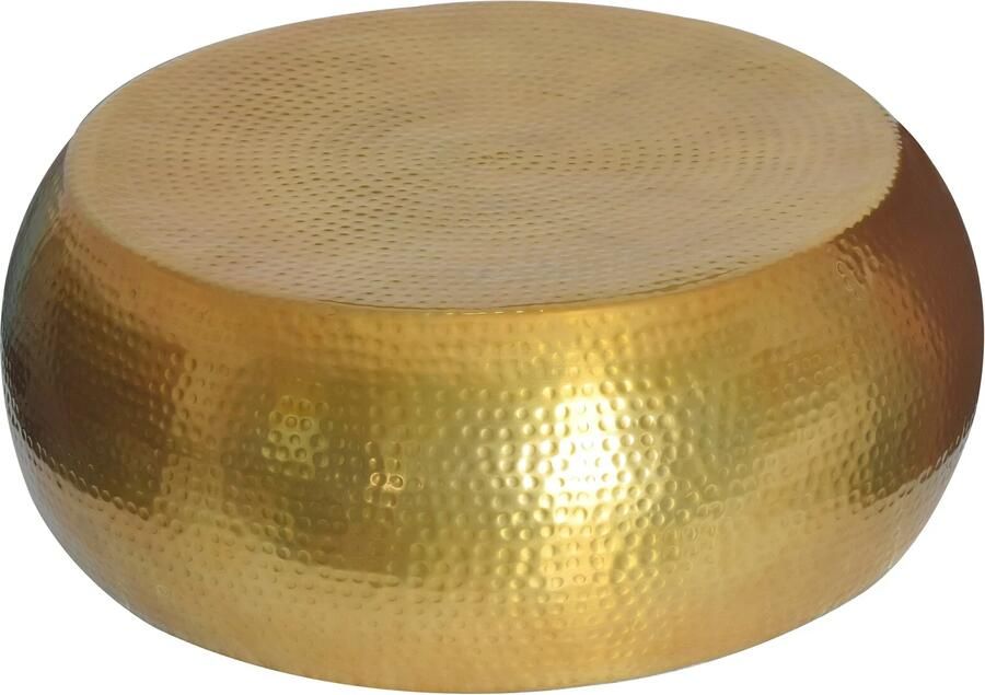 Invicta Interior Salontafel ORIENT 80 cm rond messing met hamerslageffect 45663