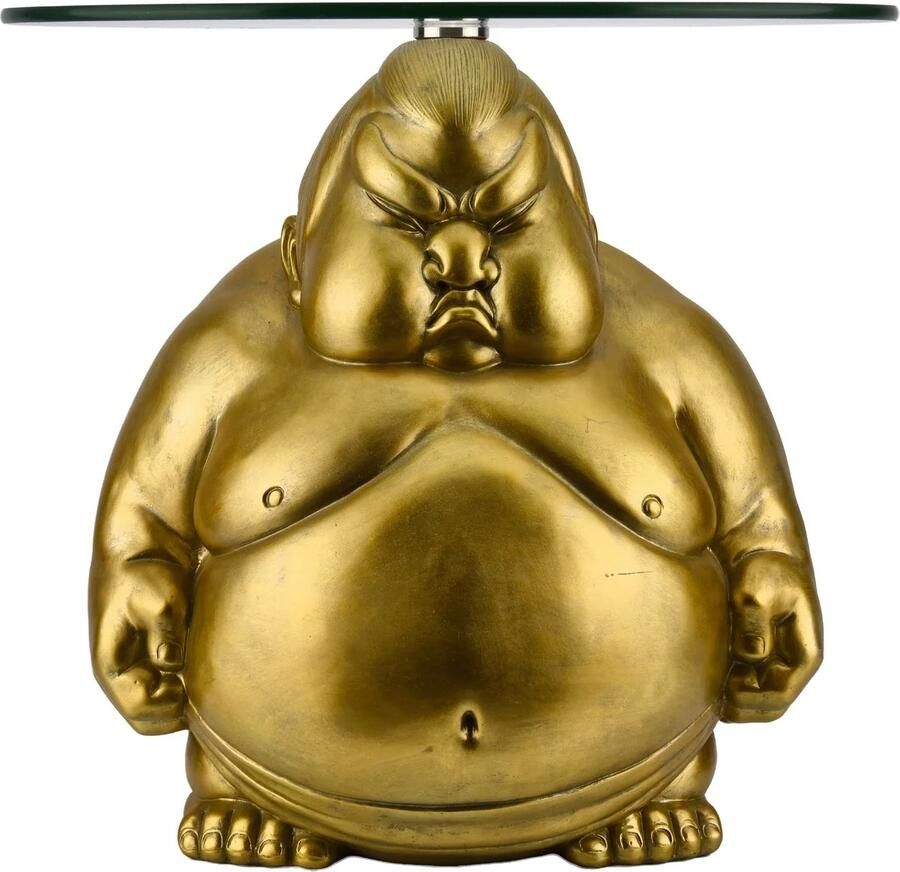Invicta Interior Salontafel SUMO 55 cm rond glas goud 48012