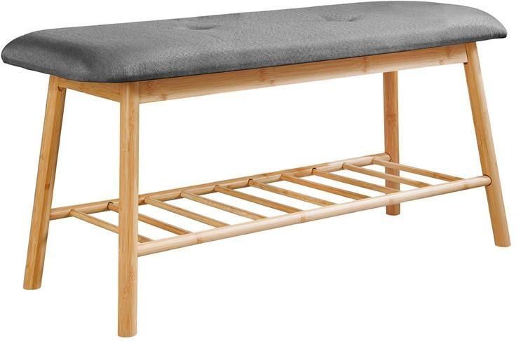 Invicta Interior Schoenenkast ZEN-BO 90cm bamboe natuurlijk grijs