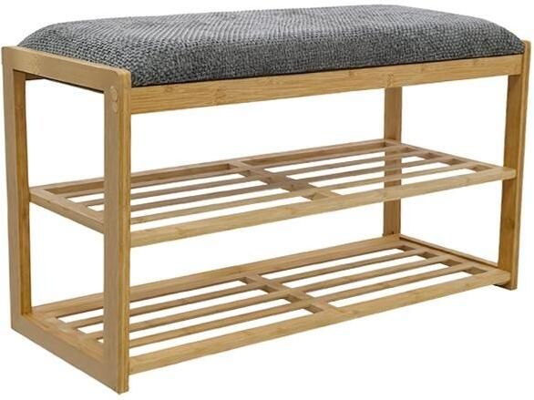 Invicta Interior Schoenenrek ZEN-BO 80cm bamboo naturel grijs