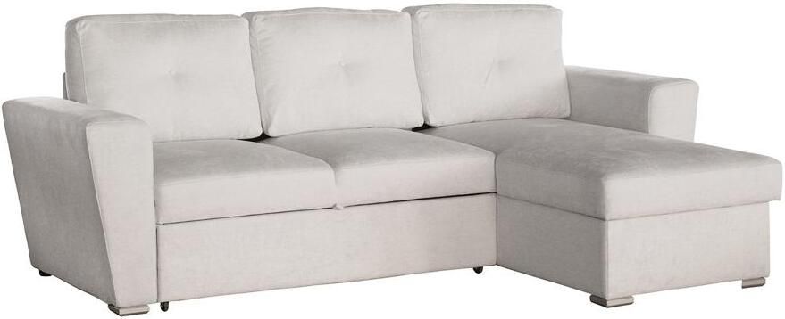 Invicta Interior Slaapbank APARTMENT 245cm 3-zits met ottoman en opbergruimte textielstof beige