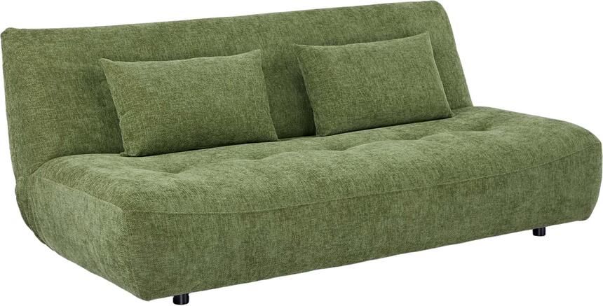 Invicta Interior Slaapbank ELYPSE 200cm 3-zits chenille groen 48663