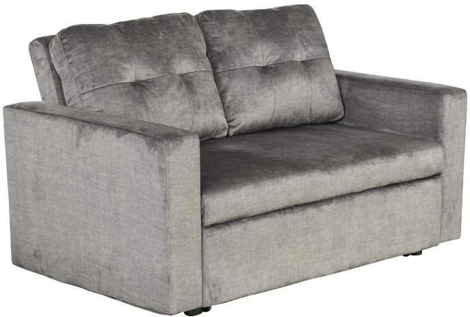 Invicta Interior Slaapbank SMART 140cm 2-zits fluweel grijs