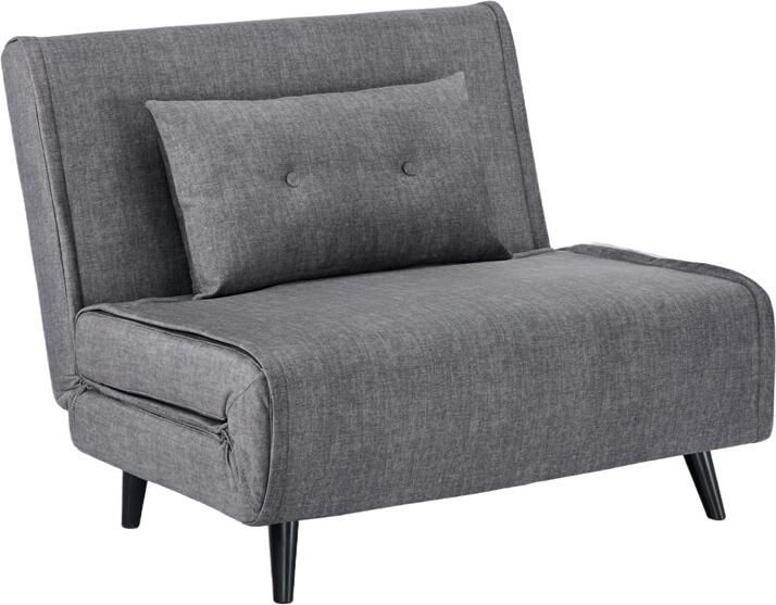 Invicta Interior Slaapstoel SMART MULTIFUNCTION 100cm fluweel grijs 48806