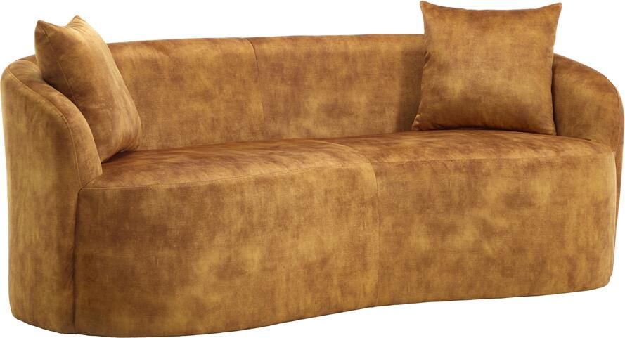 Invicta Interior Sofa ELEMENTAL 180cm 2-zitter fluweel mosterdgeel