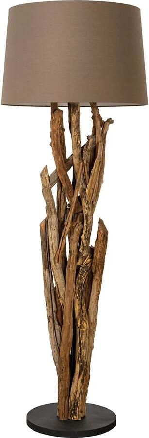 Invicta Interior Staande lamp WILD NATURE 150 cm teakhout zonder lampenkap 42004-1