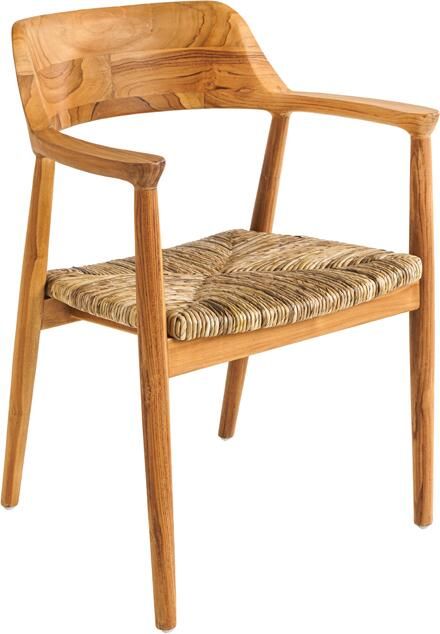 Invicta Interior Stoel KENNEDY met rotting zitting en armleuningen teakwood natuurlijk 48707