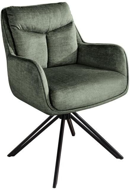 Invicta Interior Swivel chair PROMETHEUS draaibaar 180° met armleuningen groen