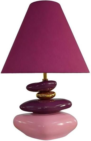 Invicta Interior Tafellamp STONES OF ECSTASY 60cm met verstelbare lampenkap roze goud 70021
